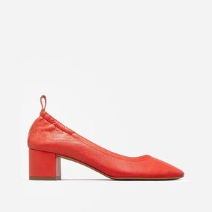Everlane Day Heel in Bright Red Italian Leather